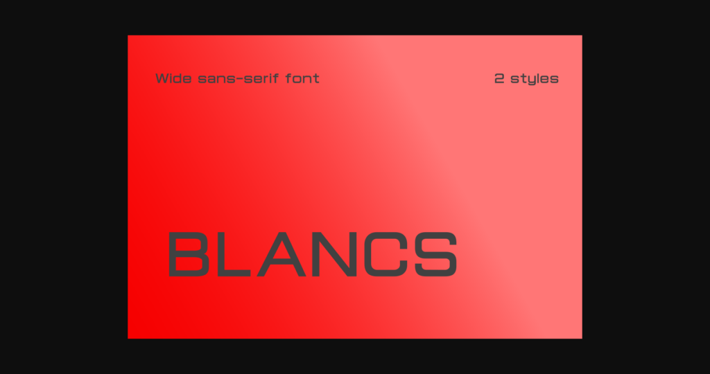 Blancs Font Poster 3