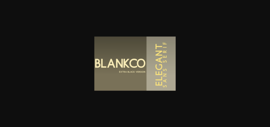 Blankco Extra Black Font Poster 3