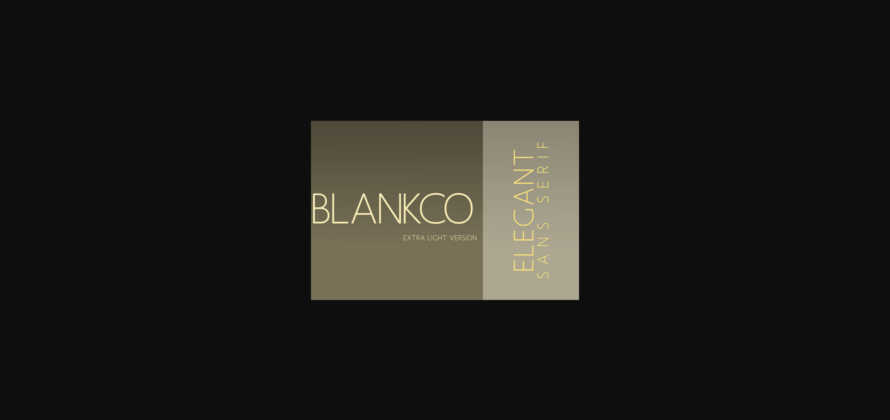 Blankco Extra Light Font Poster 3