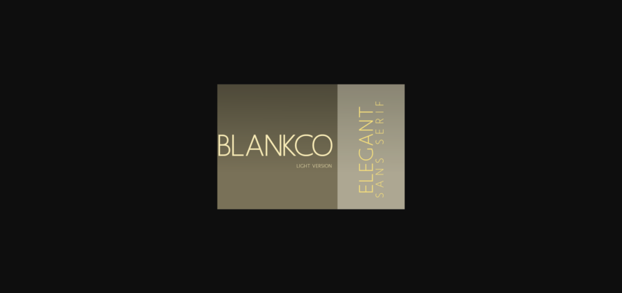 Blankco Light Font Poster 3