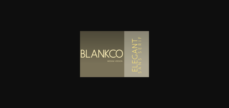 Blankco Medium Font Poster 3
