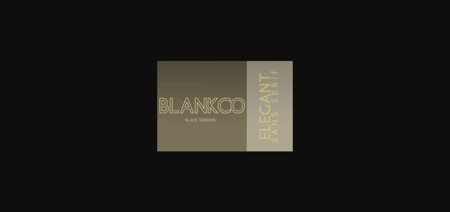 Blankco Outline Black Font Poster 3