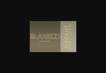 Blankco Outline Black Font Poster 1