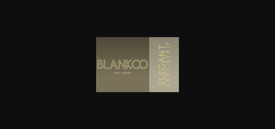 Blankco Outline Bold Font Poster 3