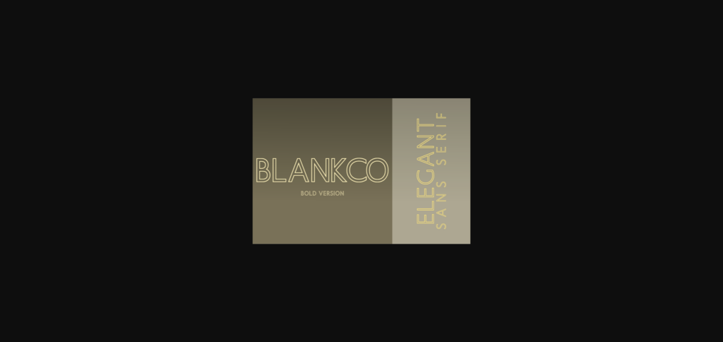 Blankco Outline Bold Font Poster 1