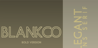 Blankco Outline Bold Font