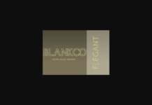 Blankco Outline Extra Black Font Poster 1
