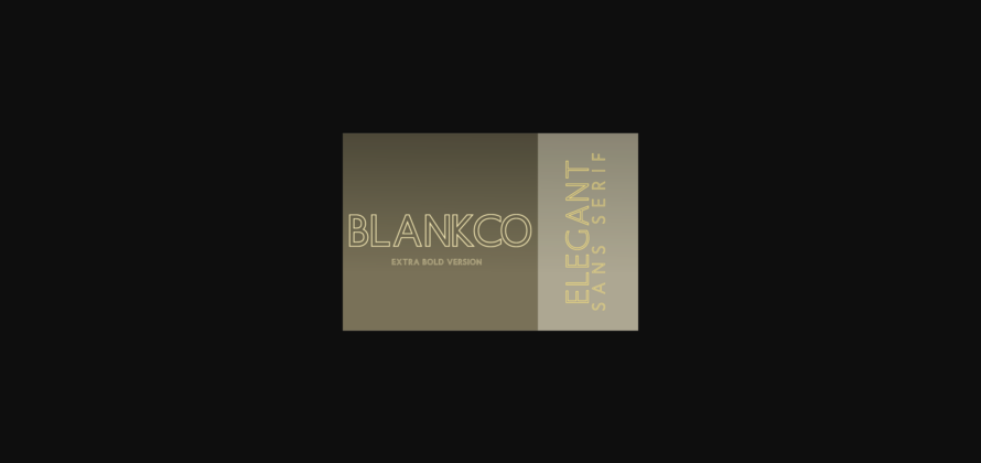 Blankco Outline Extra Bold Font Poster 3