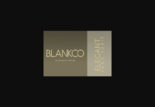Blankco Outline Extra Light Font Poster 1