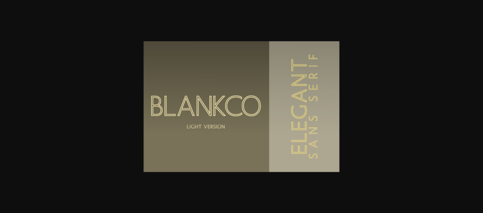 Blankco Outline Light Font Poster 3