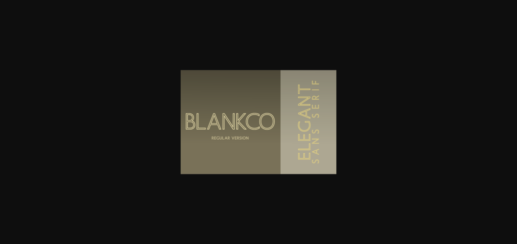 Blankco Outline Regular Font Poster 3