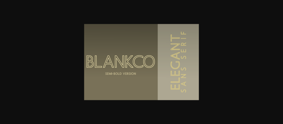 Blankco Outline Semi-Bold Font Poster 3