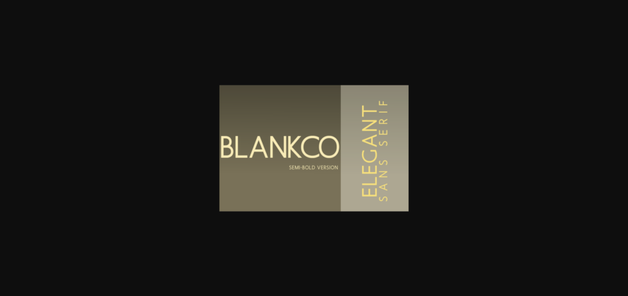 Blankco Semi-Bold Font Poster 3