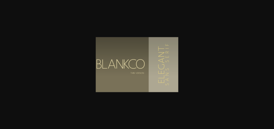 Blankco Thin Font Poster 3