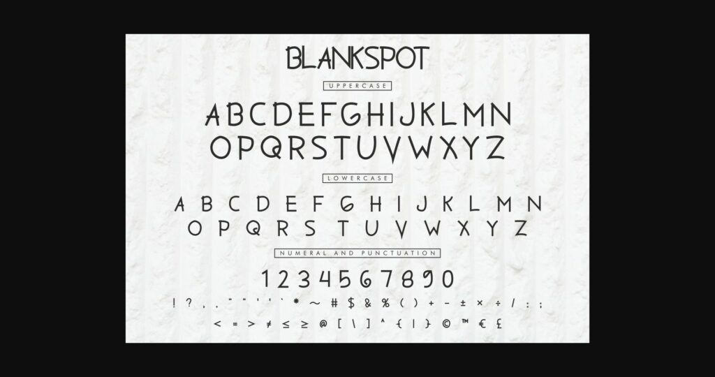 Blankspot Font Poster 5
