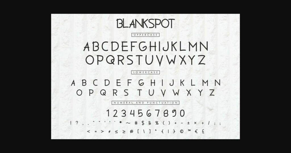 Blankspot Font Poster 5