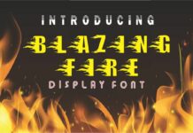 Blazing Fire Font Poster 1