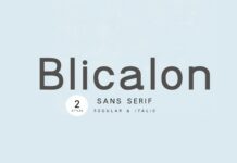 Blicalon Font Poster 1