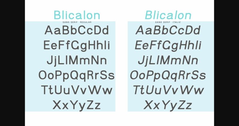 Blicalon Font Poster 4