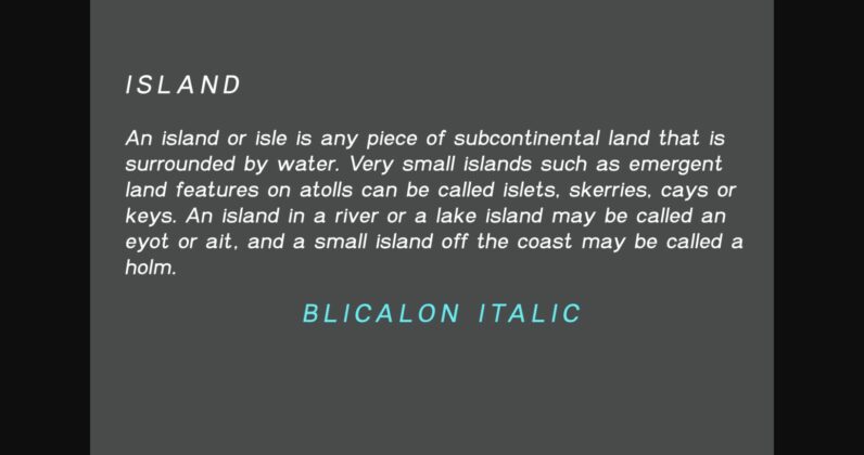 Blicalon Font Poster 5