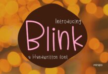Blink Font Poster 1