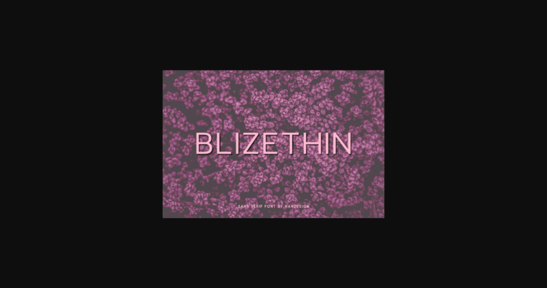 Blizethin Font Poster 3