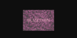 Blizethin Font Poster 1