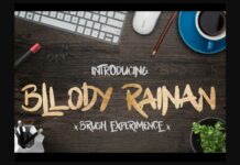 Bllody Rainan Font Poster 1