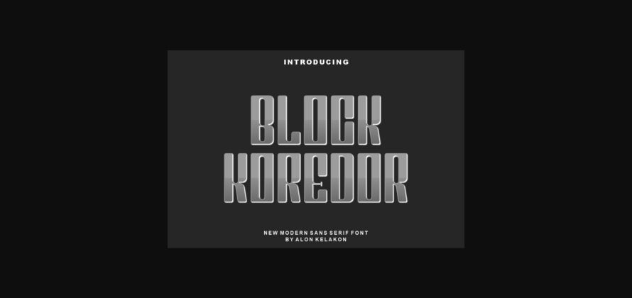 Block Koredor Font Poster 3