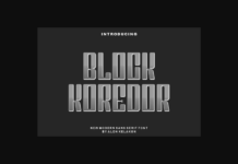 Block Koredor Font Poster 1