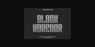 Block Koredor Font Poster 1