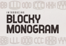 Blocky Monogram Font Poster 1