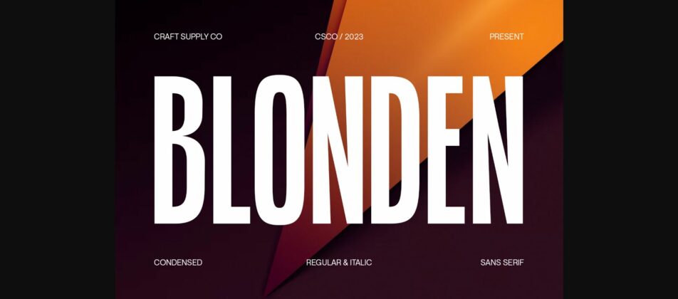 Blonden Font Poster 3