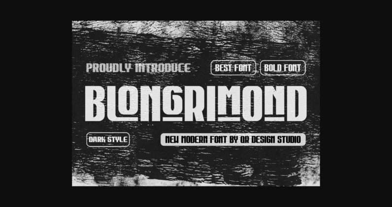 Blongrimond Font Poster 3