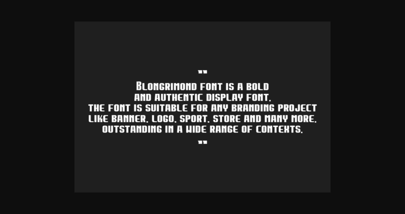 Blongrimond Font Poster 9