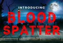 Blood Spatter Font Poster 1