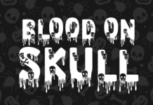 Blood on Skull Font Poster 1