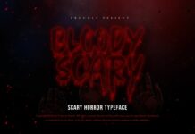 Bloody Scary Font Poster 1