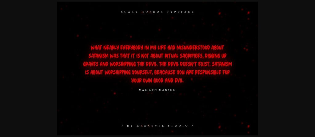 Bloody Scary Font Poster 4