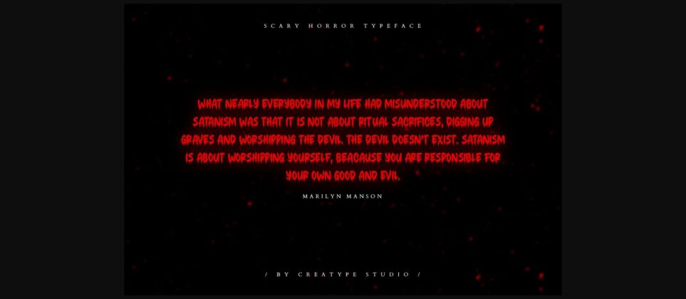 Bloody Scary Font Poster 4