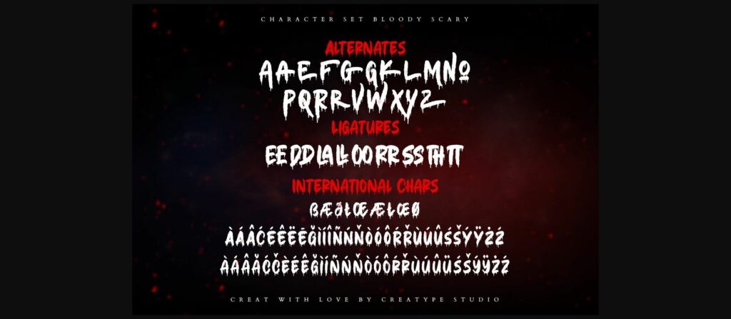 Bloody Scary Font Poster 11