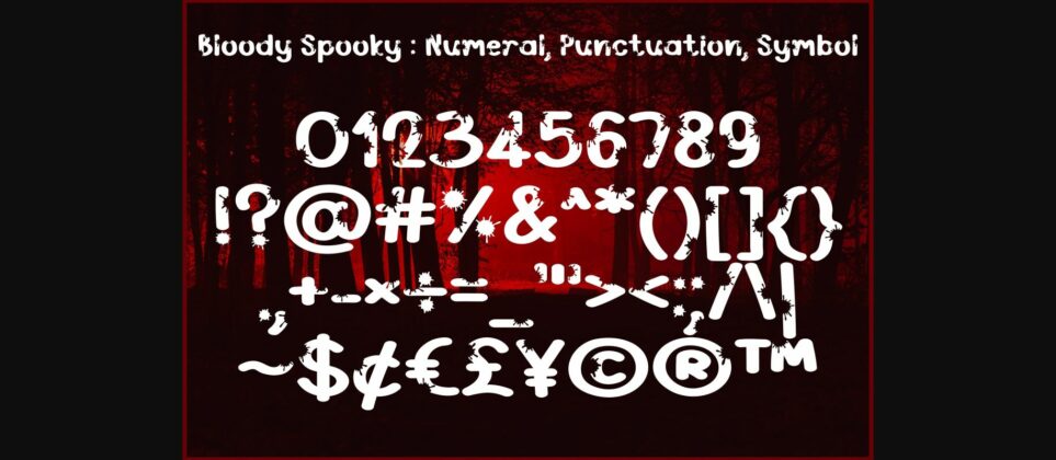 Bloody Spooky Font Poster 7