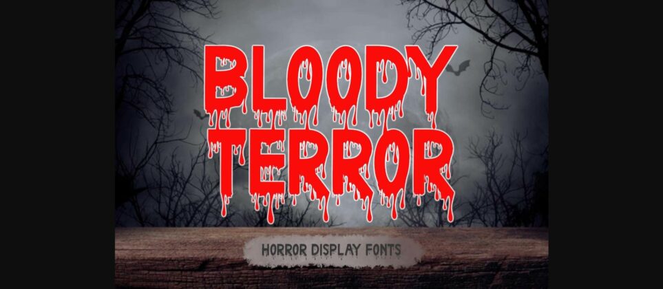Bloody Terror Font Poster 3