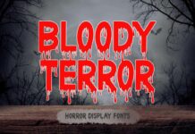 Bloody Terror Font Poster 1