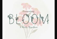 Bloom Font Poster 1