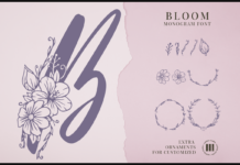 Bloom Monogram Font Poster 1