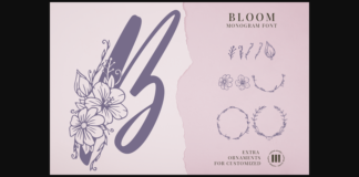 Bloom Monogram Font Poster 1