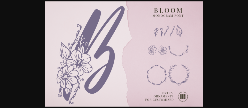 Bloom Monogram Font Poster 1