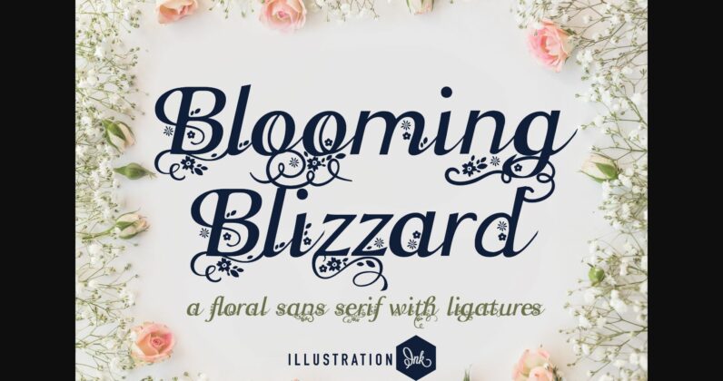 Blooming Blizzard Font Poster 3