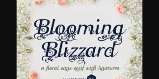 Blooming Blizzard Font Poster 1